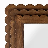 Natural Scalloped Savannah Rectangle Wall Mirror