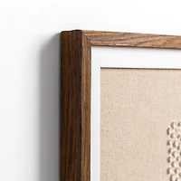 White Stucco Cross Wood Framed Wall Plaque