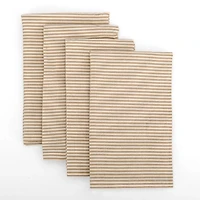 Taupe Bea Stripe Napkins, Set of 4