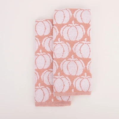 Jacquard Pumpkins Kitchen Towels, Set of 2
