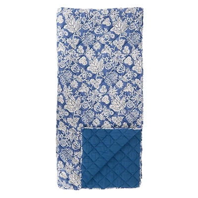 Blue Floral Cotton Full/Queen Quilt