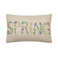 Spring Embroidered Pillow