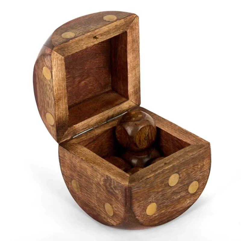 Wooden Dice Game Set