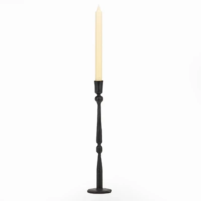 Ezra Black Iron Taper Candle Holder, 13 in.
