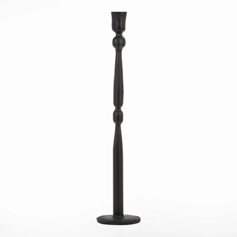 Ezra Black Iron Taper Candle Holder