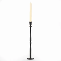 Ezra Black Iron Taper Candle Holder, 20 in.