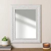 Sloan White Grooved Wall Mirror