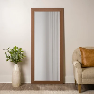 Brown Plank Profile Leaner Mirror