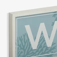 Blue Welcome Seashell Wall Plaque