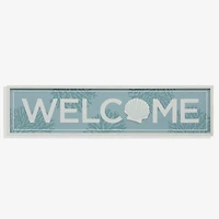Blue Welcome Seashell Wall Plaque