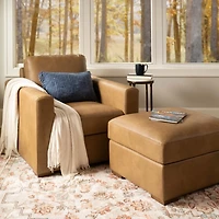 Brooks Pebble Faux Leather Brooks Armchair