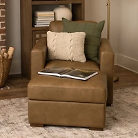 Brooks Pebble Faux Leather Brooks Armchair