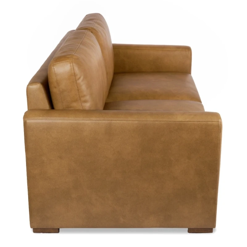 Brooks Pebble Faux Leather Sofa