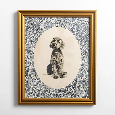 Sketched Doodle Portrait Framed Art Print