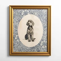 Sketched Doodle Portrait Framed Art Print