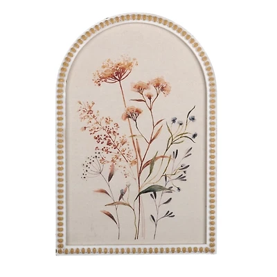 Botanicals on Linen I Arch Framed Art Print