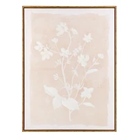 Beige Spring Blooms I Framed Canvas Art Print