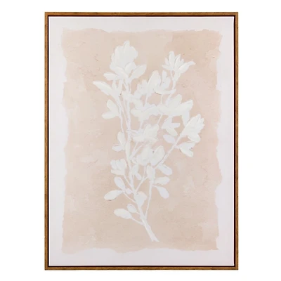 Beige Spring Blooms II Framed Canvas Art Print