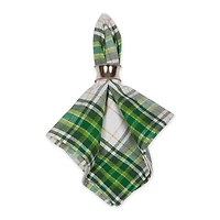 Green and Yellow Plaid Napkins, Set of 6
