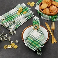 Green and Yellow Plaid Napkins, Set of 6