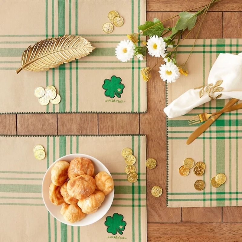 A Wee Bit of Luck Reversible Placemats, Set of 4