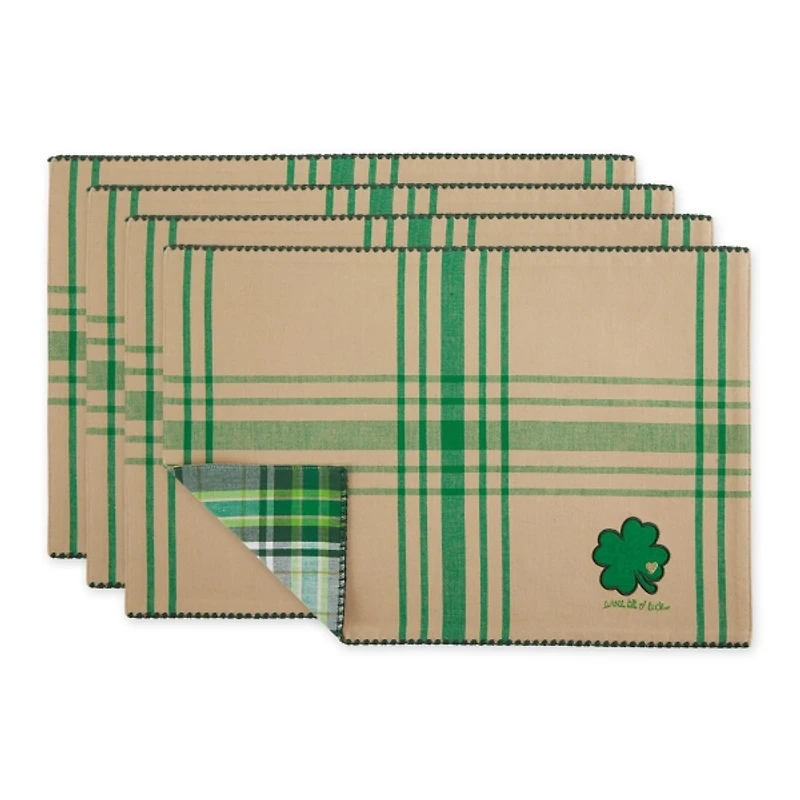 A Wee Bit of Luck Reversible Placemats, Set of 4
