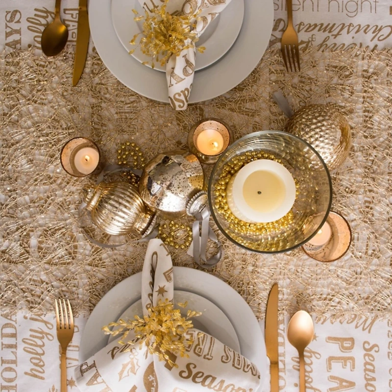 Gold Sequin Mesh Table Runner