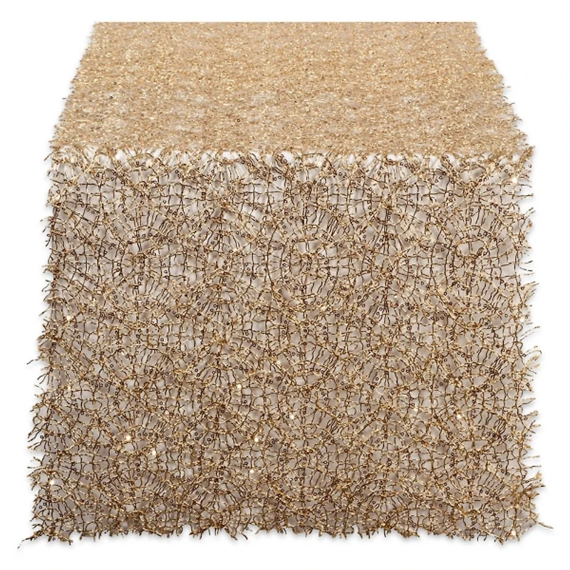Gold Sequin Mesh Table Runner