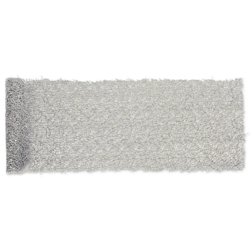 Silver Sequin Mesh Table Runner