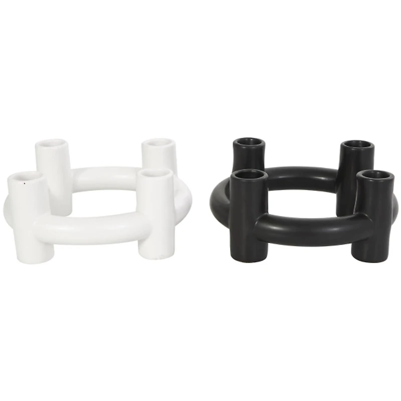 Circle Taper Candle Holders, Set of 2