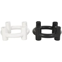 Circle Taper Candle Holders, Set of 2