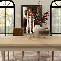 Clear Glass Spindle Taper Candle Holders, Set of 3