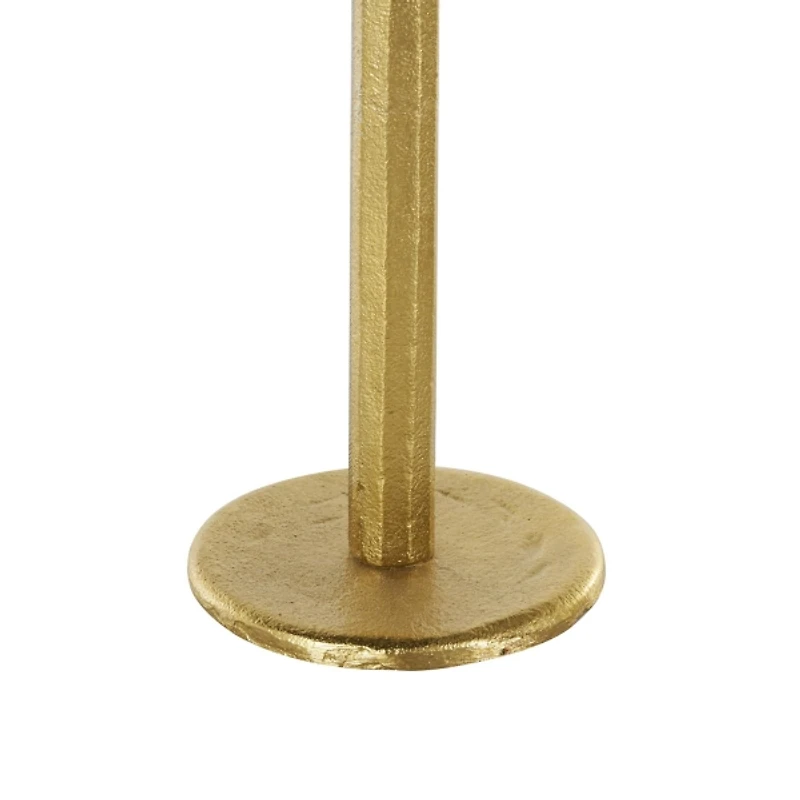 Uma Gold Metal Taper Candle Holders, Set of 3