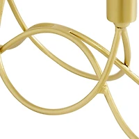 Interwoven Gold Metal Taper Candle Holder