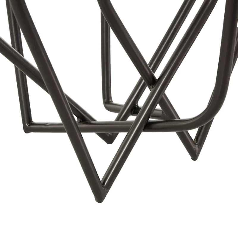 Black Iron Angles Taper Candle Holder