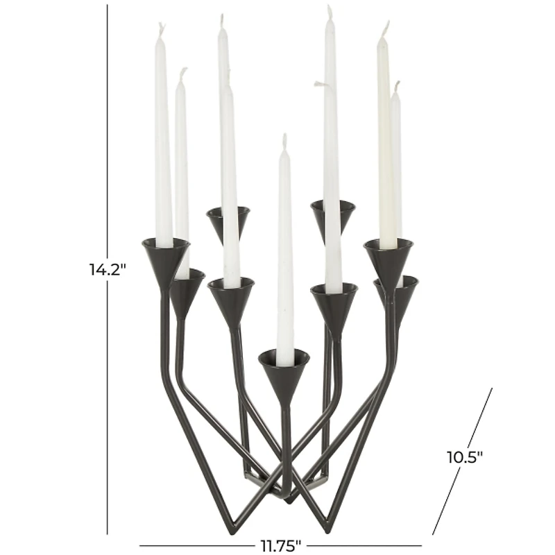 Black Iron Angles Taper Candle Holder