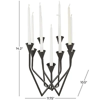 Black Iron Angles Taper Candle Holder