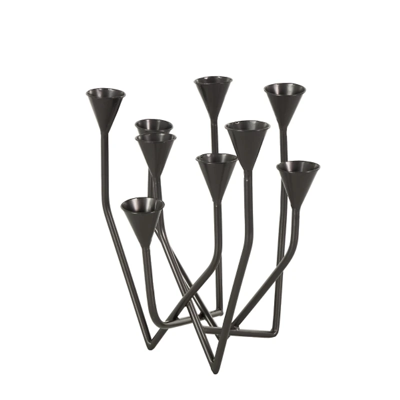 Black Iron Angles Taper Candle Holder