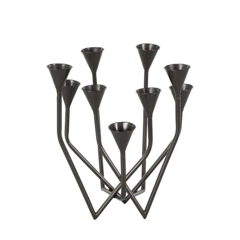 Black Iron Angles Taper Candle Holder