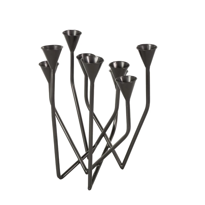 Black Iron Angles Taper Candle Holder