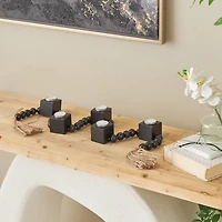 Beaded Garland Taper Candle Holder