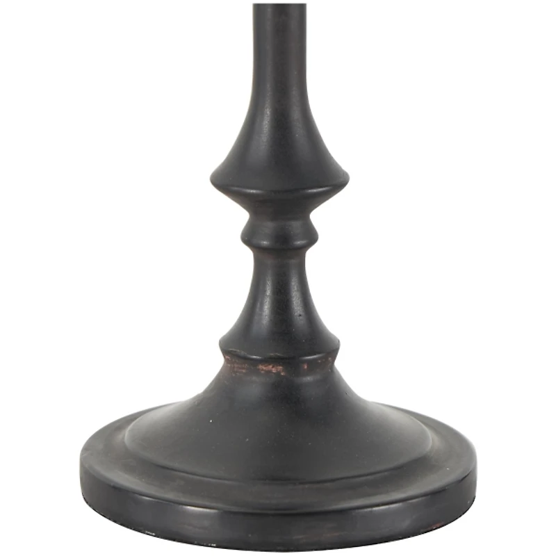 Black Iron Spindle Taper Candle Holders, Set of 3
