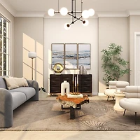 Modern Gold Metal Taper Candle Holders, Set of 3