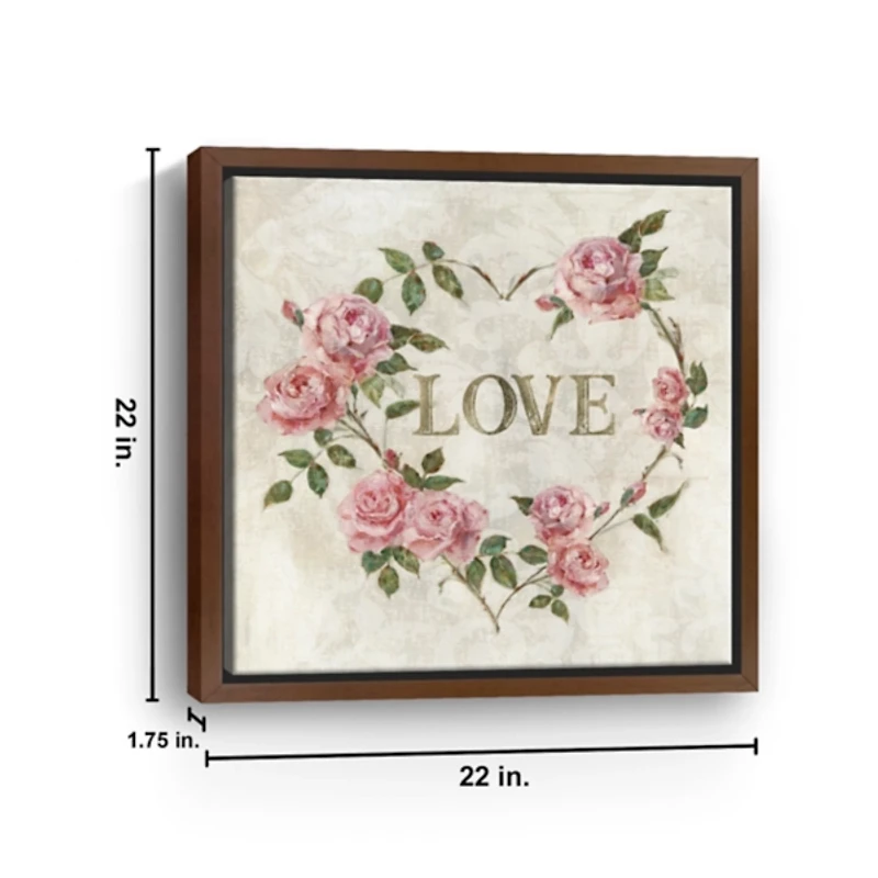 Love Heart Framed Canvas Art Print