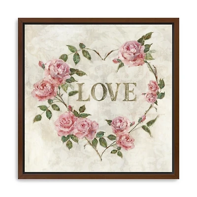 Love Heart Framed Canvas Art Print