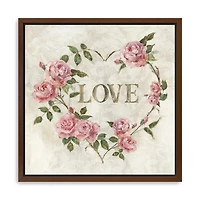 Love Heart Framed Canvas Art Print
