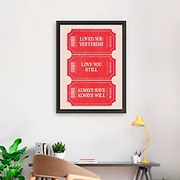Love You Always II Framed Canvas Art Print