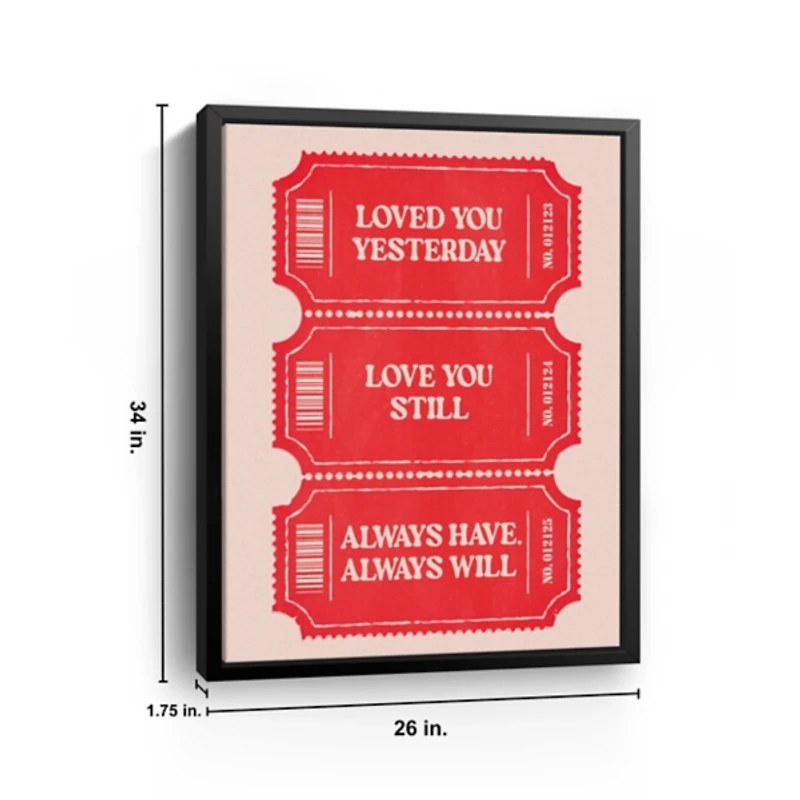 Love You Always II Framed Canvas Art Print