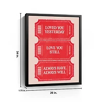Love You Always II Framed Canvas Art Print