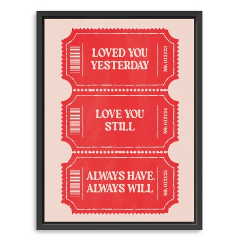 Love You Always II Framed Canvas Art Print